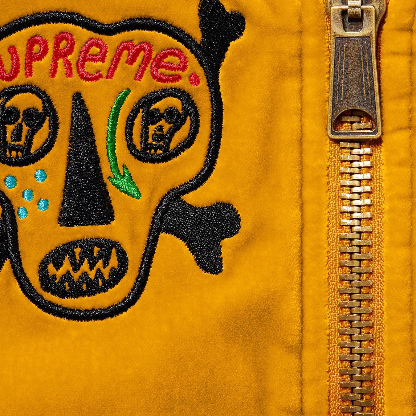 Clayton Patterson/Supreme Skulls Embroidered Velvet MA-1 view 7